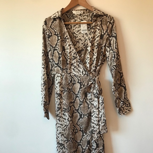 Snakeskin Wrap Dress - Picture 2 of 5